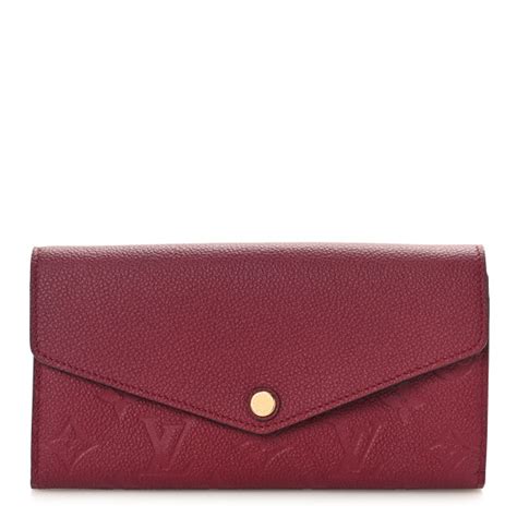 louis vuitton sarah wallet raisin